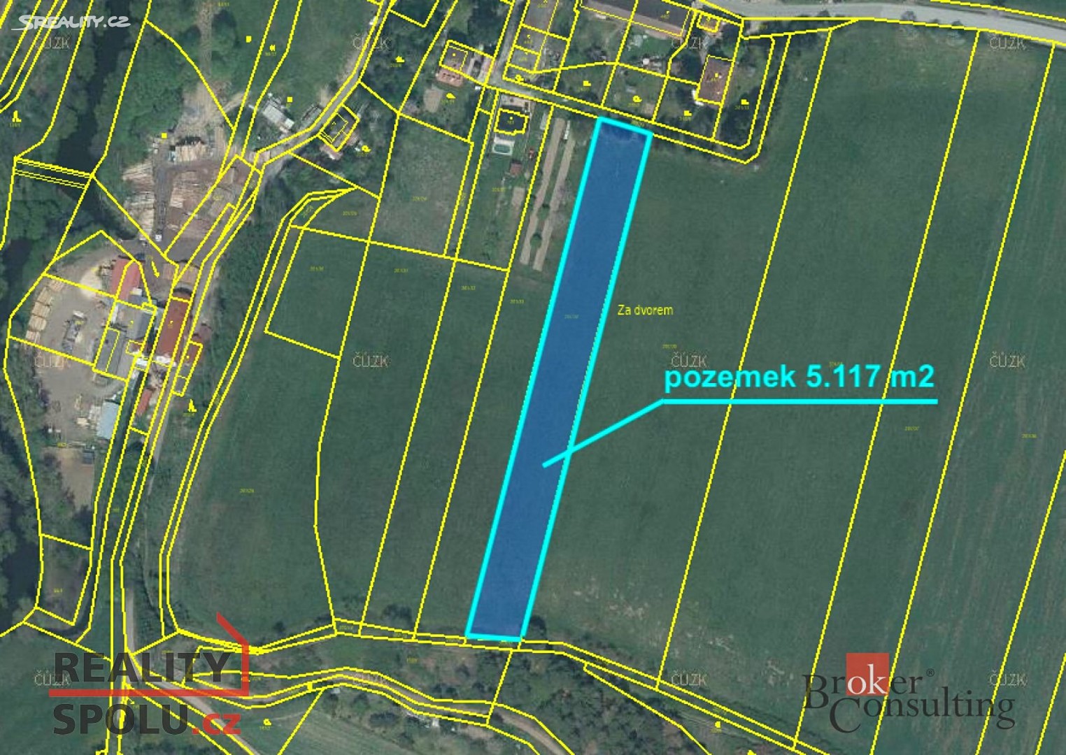 Prodej  stavebního pozemku 5 117 m², Bítovčice, okres Jihlava