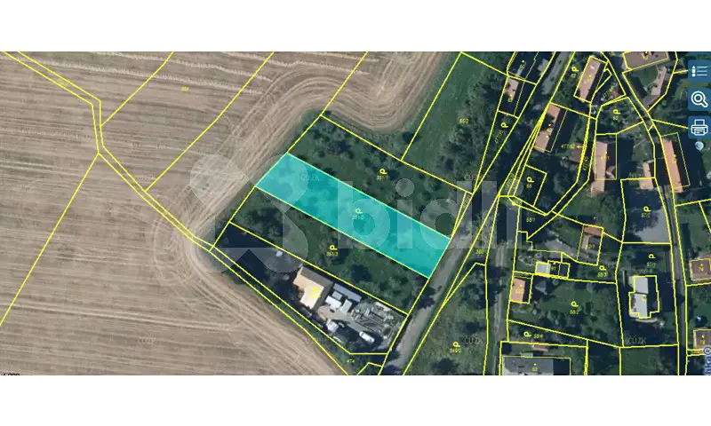 Prodej  stavebního pozemku 1 459 m², Horka, okres Chrudim