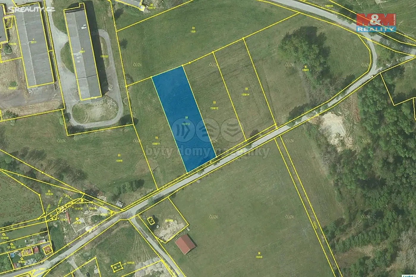 Prodej  stavebního pozemku 2 648 m², Jílovice, okres České Budějovice