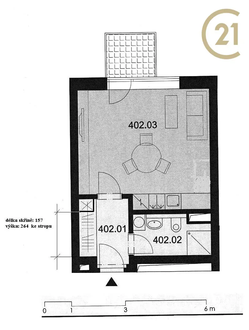 Pronájem bytu 1+kk 30 m², Libocká, Praha 6 - Liboc
