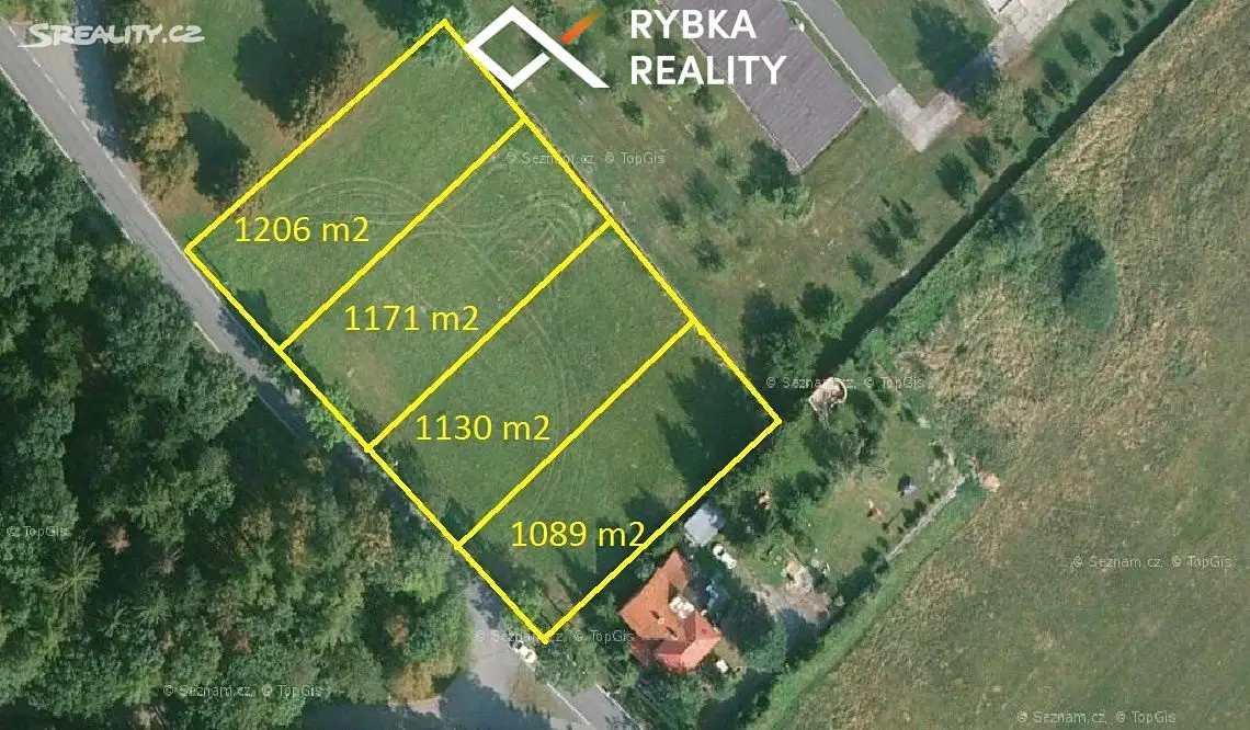 Prodej  stavebního pozemku 1 206 m², Hostašovice, okres Nový Jičín