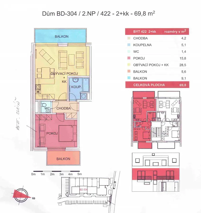 Pronájem bytu 2+kk 68 m², U Hrubých, Vestec