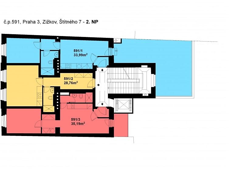 Prodej bytu 1+kk 29 m², Štítného, Praha 3 - Žižkov