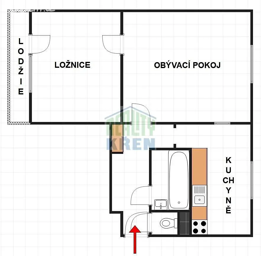 Prodej bytu 2+1 57 m², Roztocká, Velké Přílepy