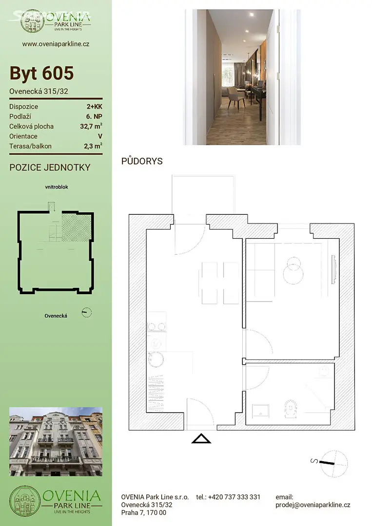 Prodej bytu 2+kk 32 m², Ovenecká, Praha 7 - Bubeneč