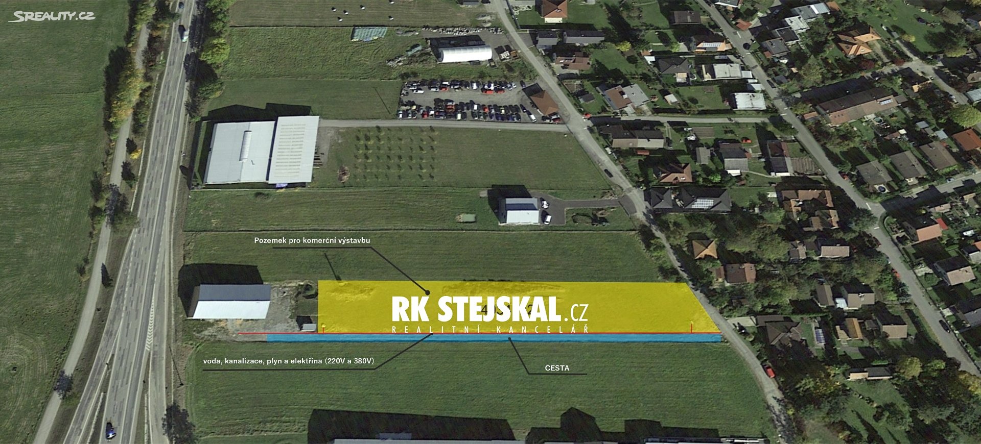 Prodej  komerčního pozemku 4 034 m², Kamenný Újezd, okres České Budějovice
