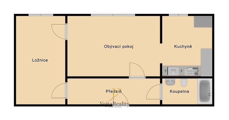 Pronájem bytu 2+1 52 m², Rožňavská, Olomouc - Nové Sady
