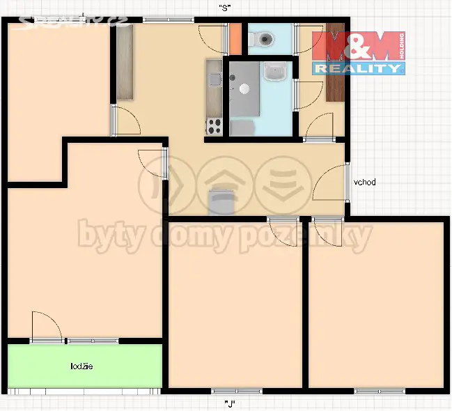 Pronájem bytu 4+1 83 m², Radbuzská, Praha - Čakovice