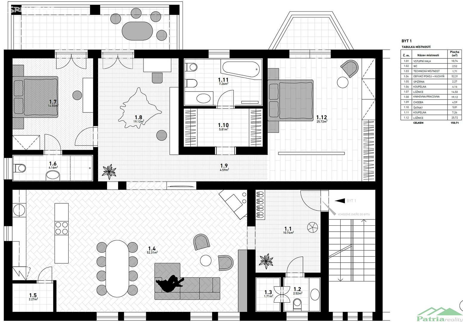 Prodej bytu 3+kk 151 m², Nad hradním vodojemem, Praha 6 - Střešovice