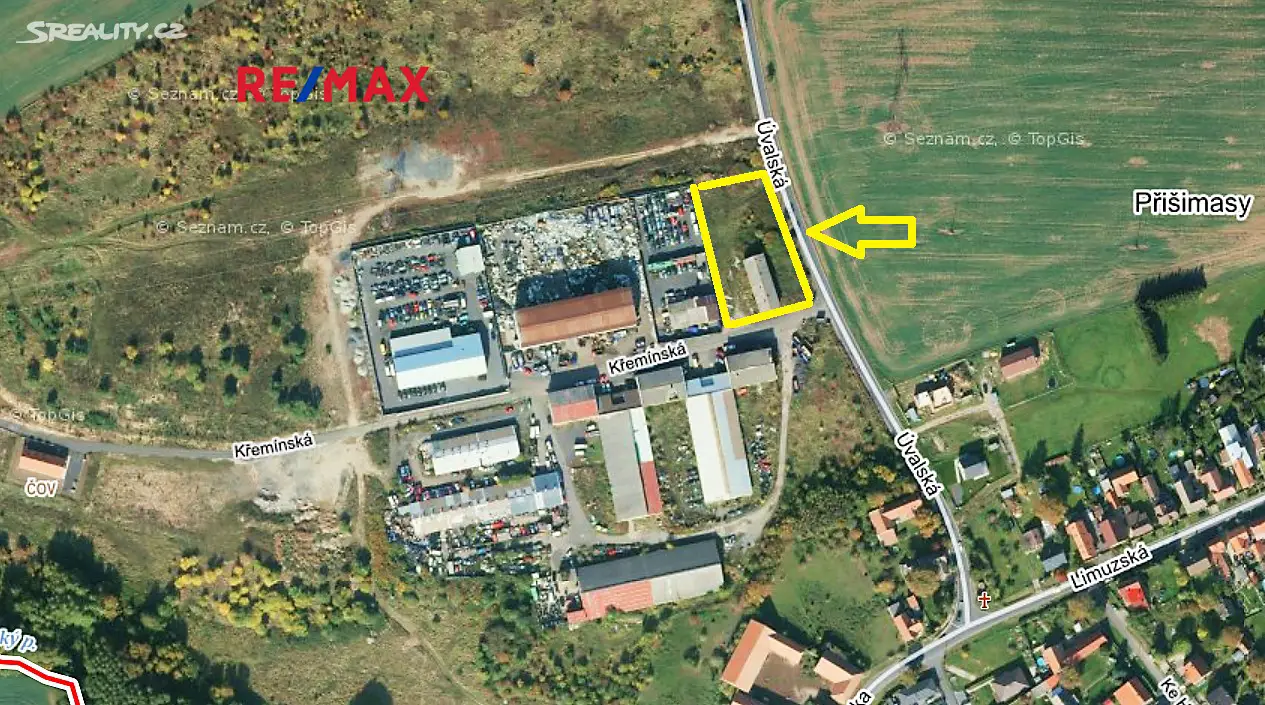 Prodej  komerčního pozemku 3 392 m², Přišimasy, okres Kolín