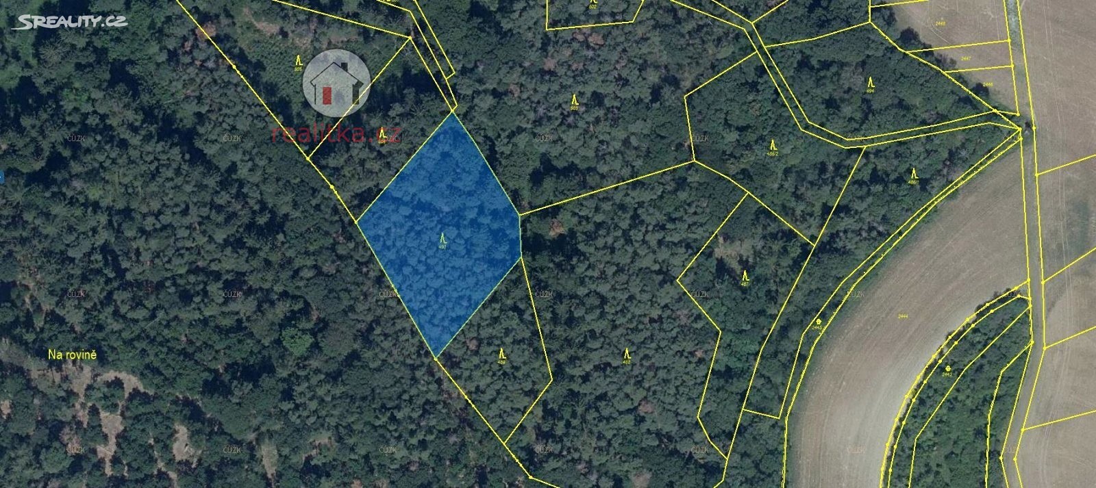 Prodej  lesa 31 350 m², Nebužely, okres Mělník