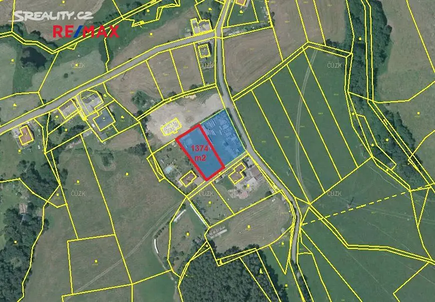 Prodej  stavebního pozemku 1 374 m², Zdíkov, okres Prachatice