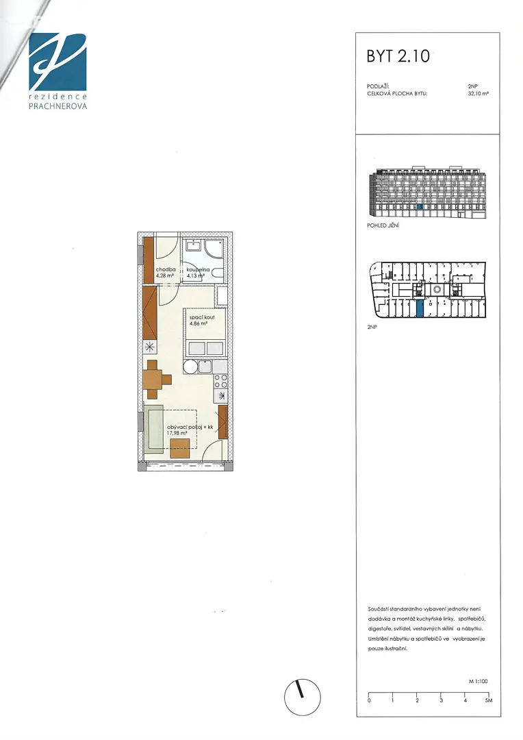 Prodej bytu 1+kk 33 m², Vrchlického, Praha - Košíře