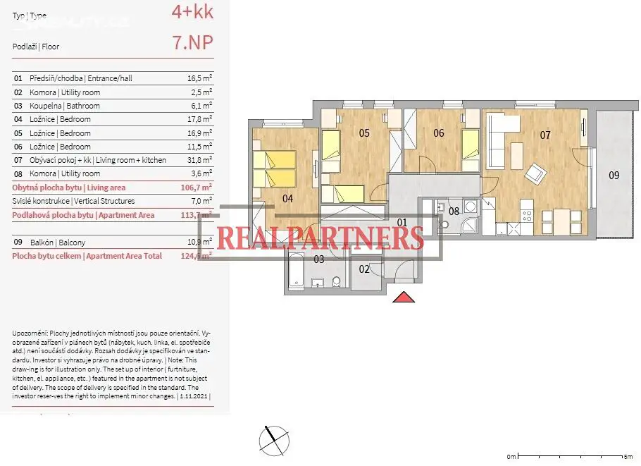 Prodej bytu 4+kk 125 m², Mezi Vodami, Praha 4 - Modřany