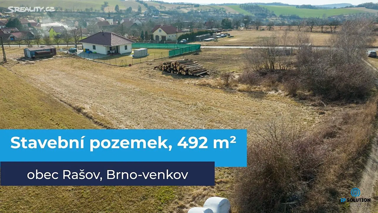 Prodej  stavebního pozemku 1 197 m², Rašov, okres Brno-venkov