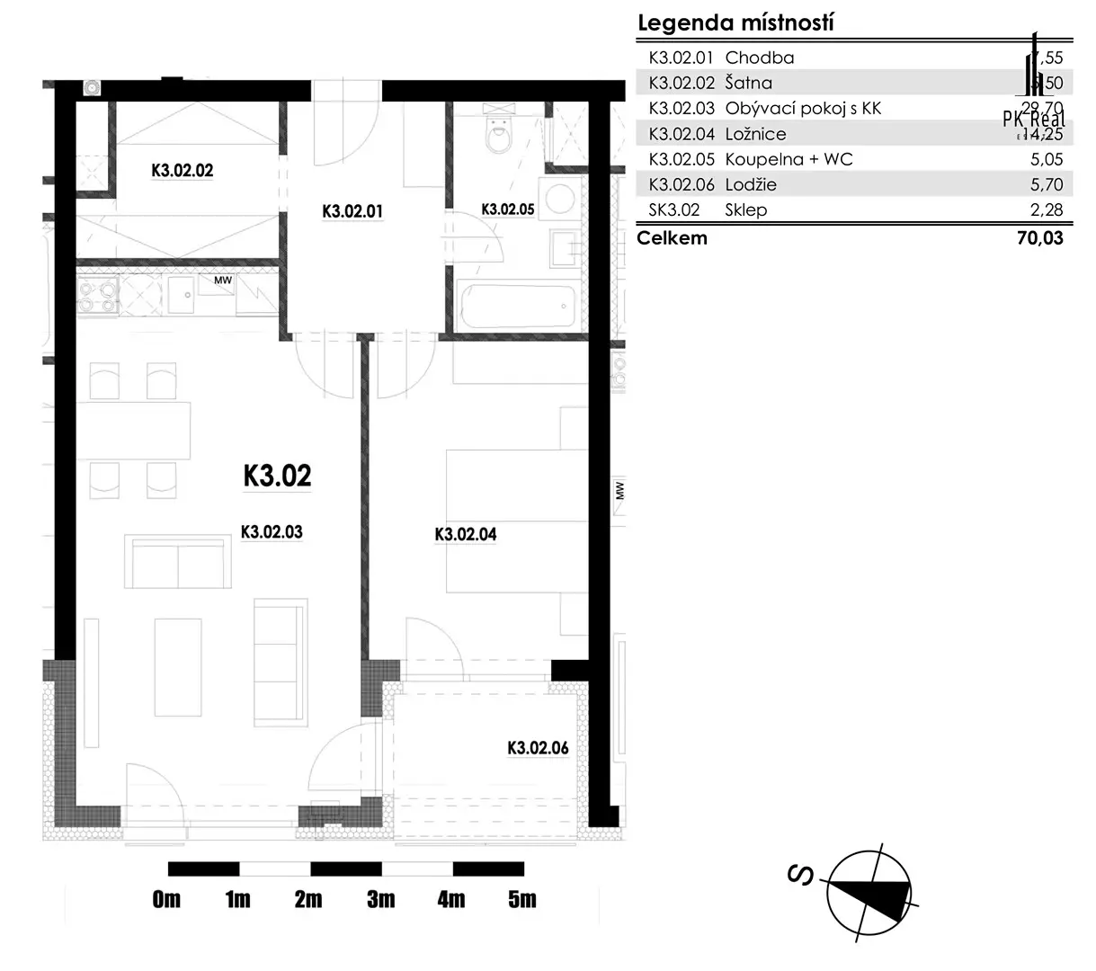 Pronájem bytu 2+kk 70 m², Švýcarské nábřeží, Olomouc - Nové Sady