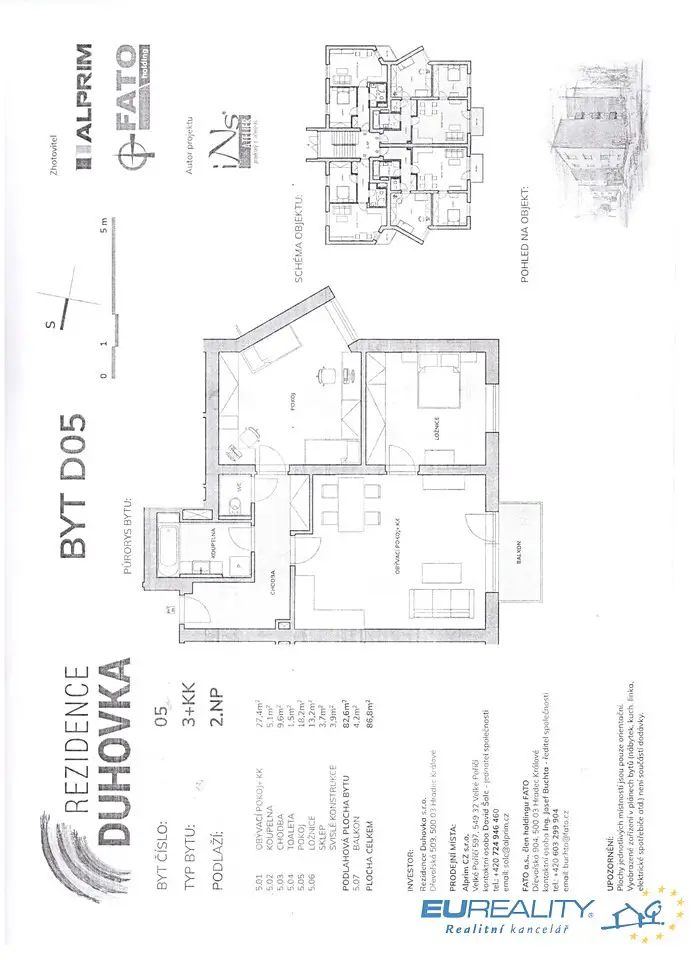 Pronájem bytu 3+kk 83 m², Bartoňova, Náchod - Staré Město nad Metují
