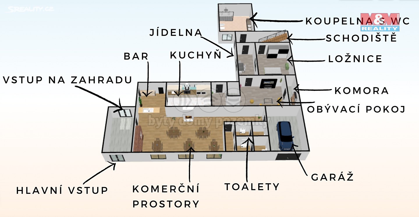 Prodej  rodinného domu 310 m², pozemek 1 297 m², Lovčičky, okres Vyškov