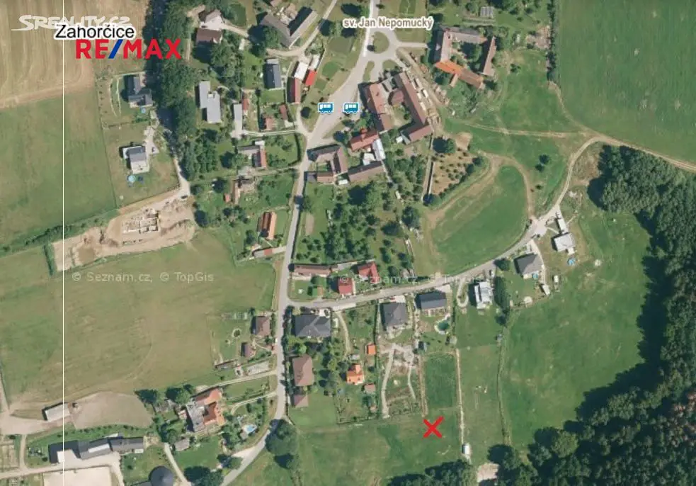 Prodej  stavebního pozemku 1 099 m², Boršov nad Vltavou, okres České Budějovice