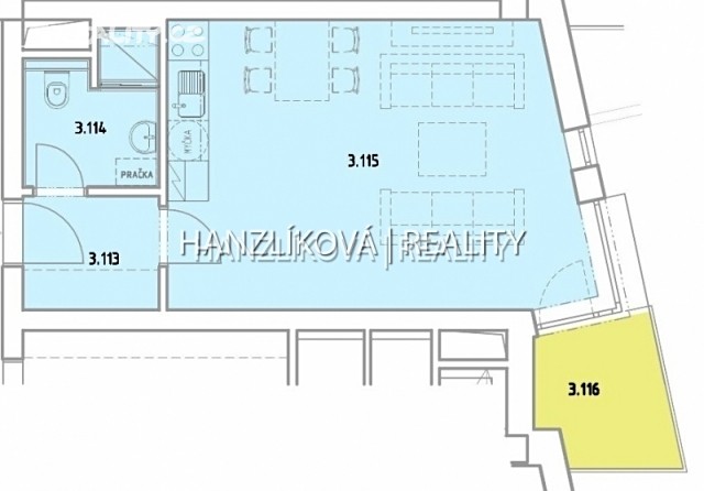 Pronájem bytu 1+kk 34 m², Pekárenská, České Budějovice - České Budějovice 3