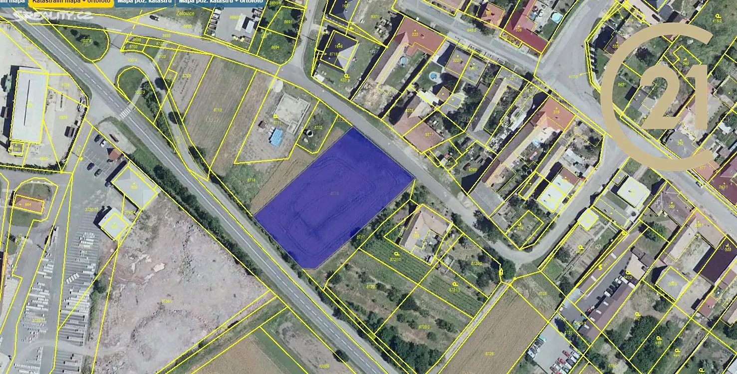 Prodej  stavebního pozemku 1 422 m², Olbramovice, okres Znojmo