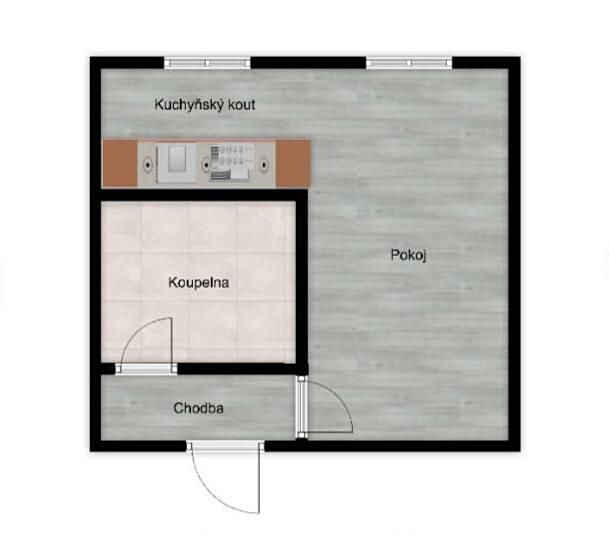 Pronájem bytu 1+kk 23 m², Hradební, Příbram - Příbram I
