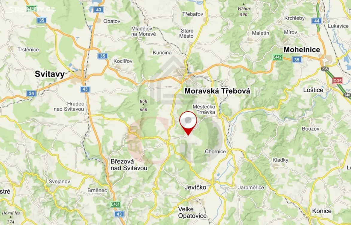 Prodej  komerčního pozemku 2 762 m², Městečko Trnávka, okres Svitavy