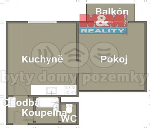 Prodej bytu 1+1 35 m², Sídliště na Sadech, České Velenice