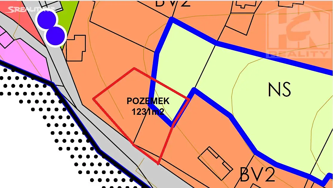 Prodej  stavebního pozemku 1 231 m², Albrechtice v Jizerských horách, okres Jablonec nad Nisou