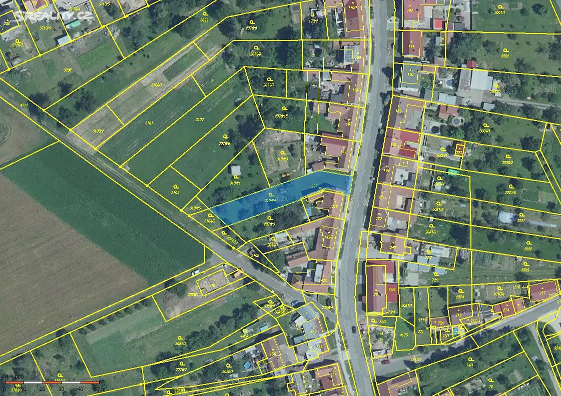 Prodej  stavebního pozemku 811 m², Kozlany, okres Vyškov