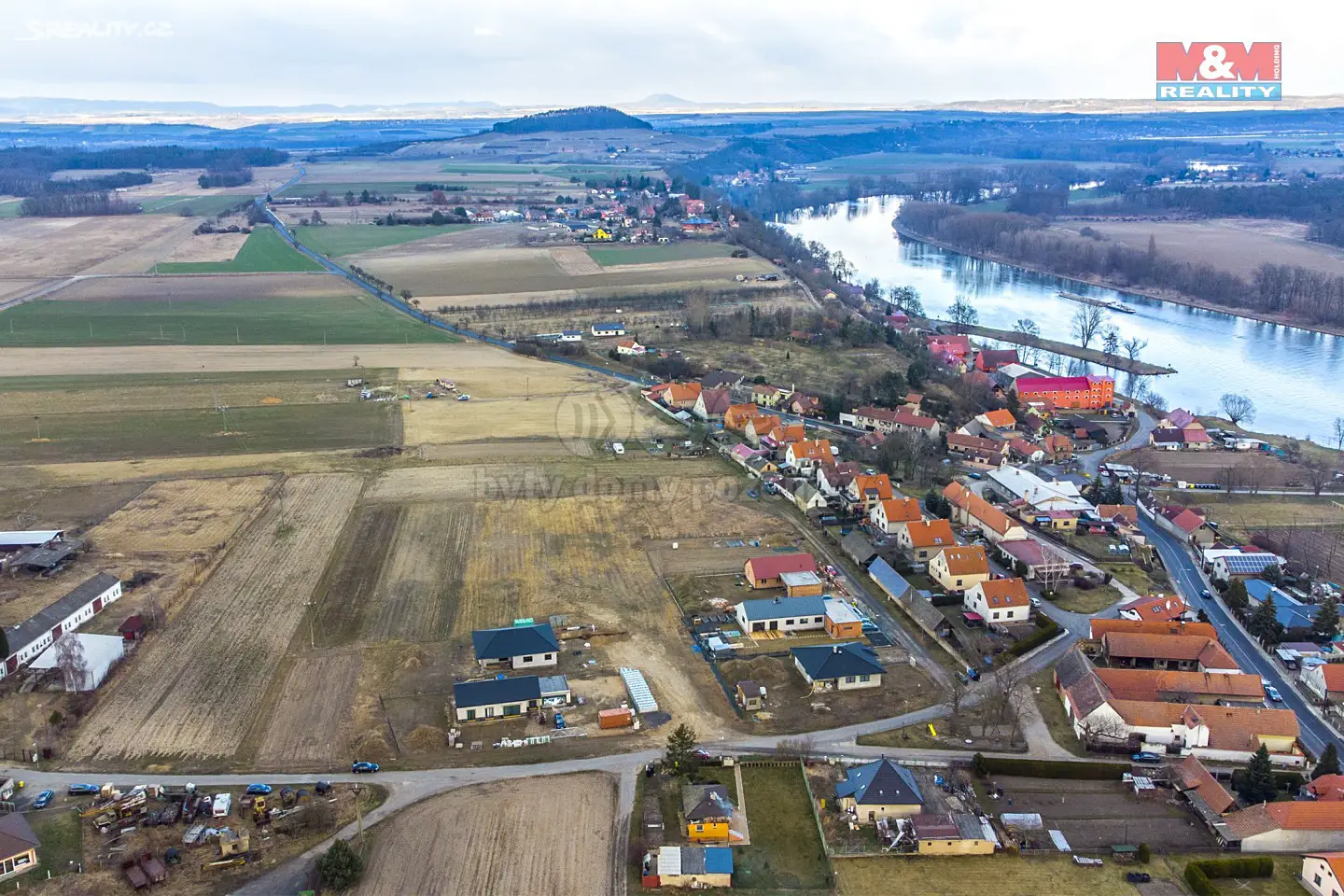 Prodej  stavebního pozemku 1 096 m², Kyškovice, okres Litoměřice