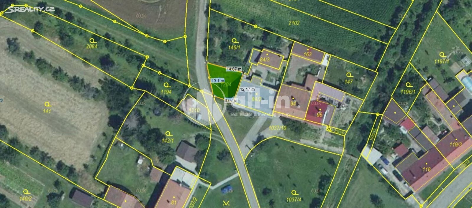 Prodej  stavebního pozemku 135 m², Pačlavice - Lhota, okres Kroměříž