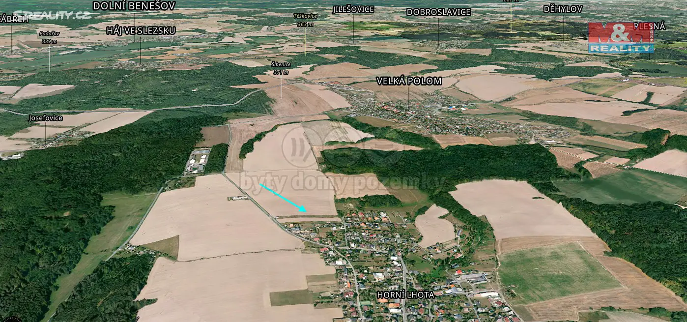 Prodej  stavebního pozemku 11 700 m², Horní Lhota, okres Ostrava-město