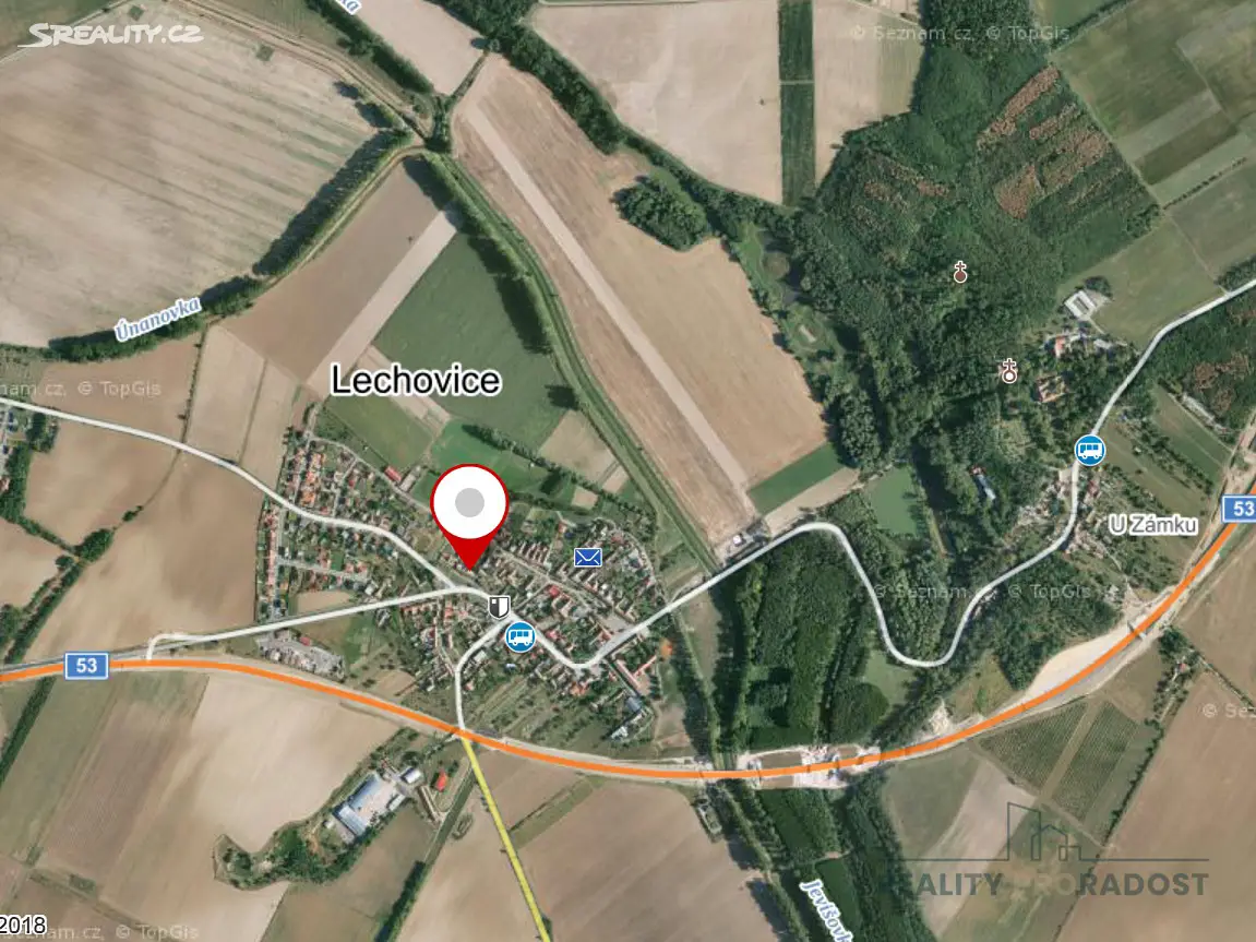 Prodej  stavebního pozemku 500 m², Lechovice, okres Znojmo