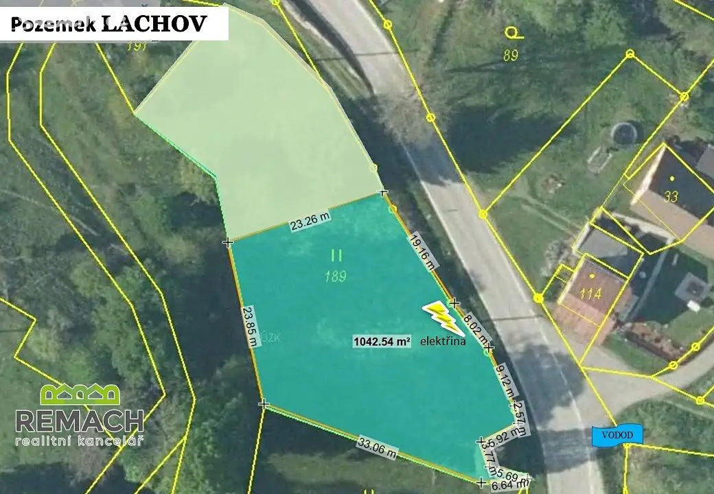 Prodej  stavebního pozemku 1 042 m², Teplice nad Metují - Lachov, okres Náchod