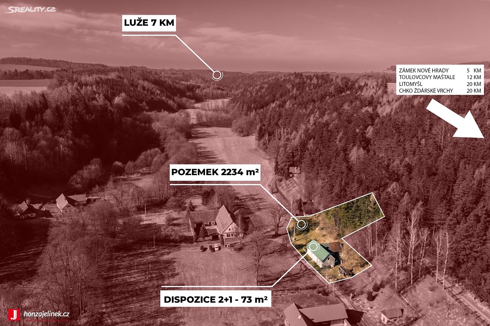 Prodej  chalupy 113 m², pozemek 2 234 m², Leština - Doubravice, okres Ústí nad Orlicí