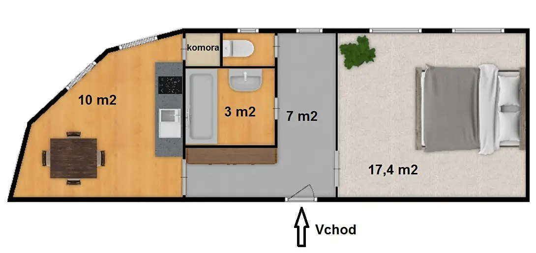 Pronájem bytu 1+1 44 m², Edvarda Beneše, Plzeň - Jižní Předměstí