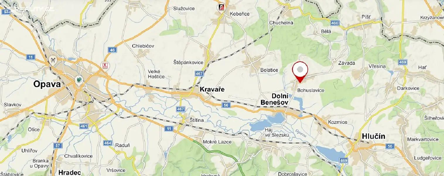 Prodej  stavebního pozemku 883 m², Bohuslavice, okres Opava