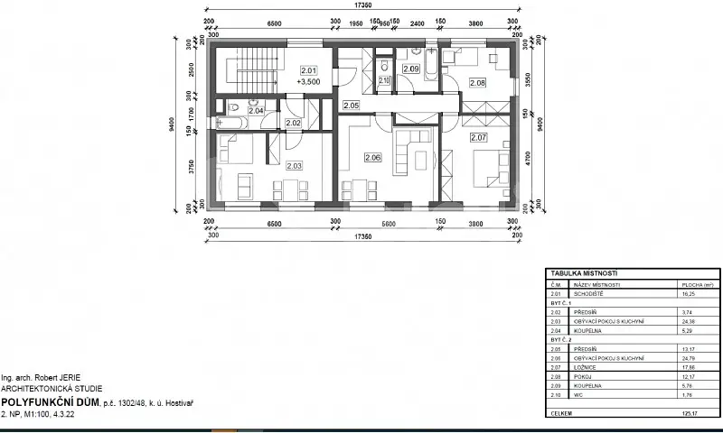 Prodej  projektu na klíč 300 m², pozemek 558 m², U Branek, Praha 10 - Hostivař