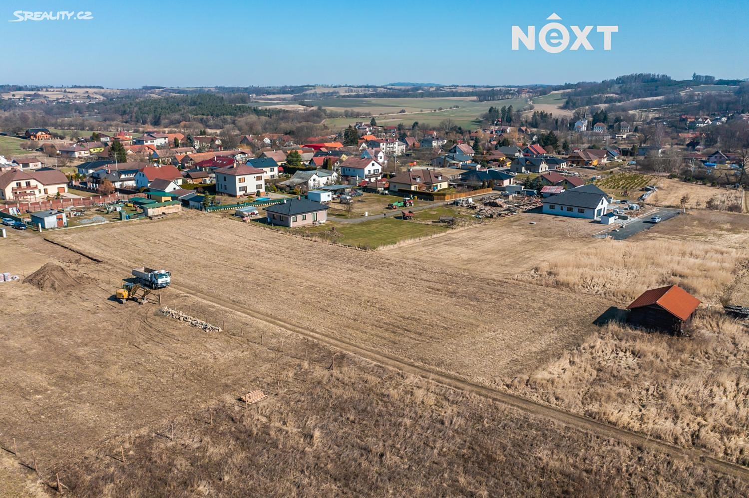 Prodej  stavebního pozemku 1 218 m², Václavice, okres Benešov
