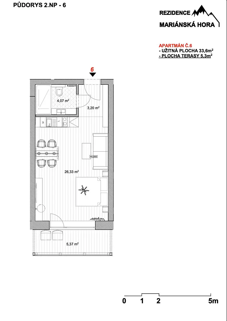 Prodej bytu 1+kk 34 m², Albrechtice v Jizerských horách - Mariánská Hora, okres Jablonec nad Nisou