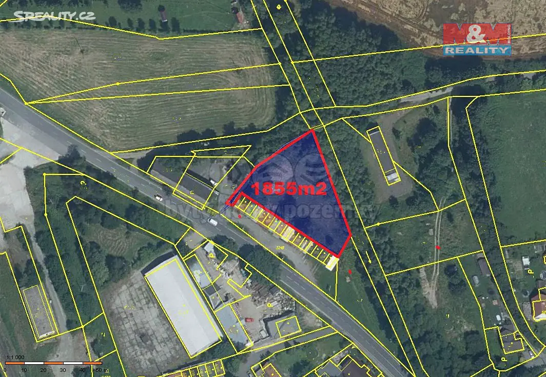 Prodej  stavebního pozemku 1 855 m², Vítkov, okres Opava