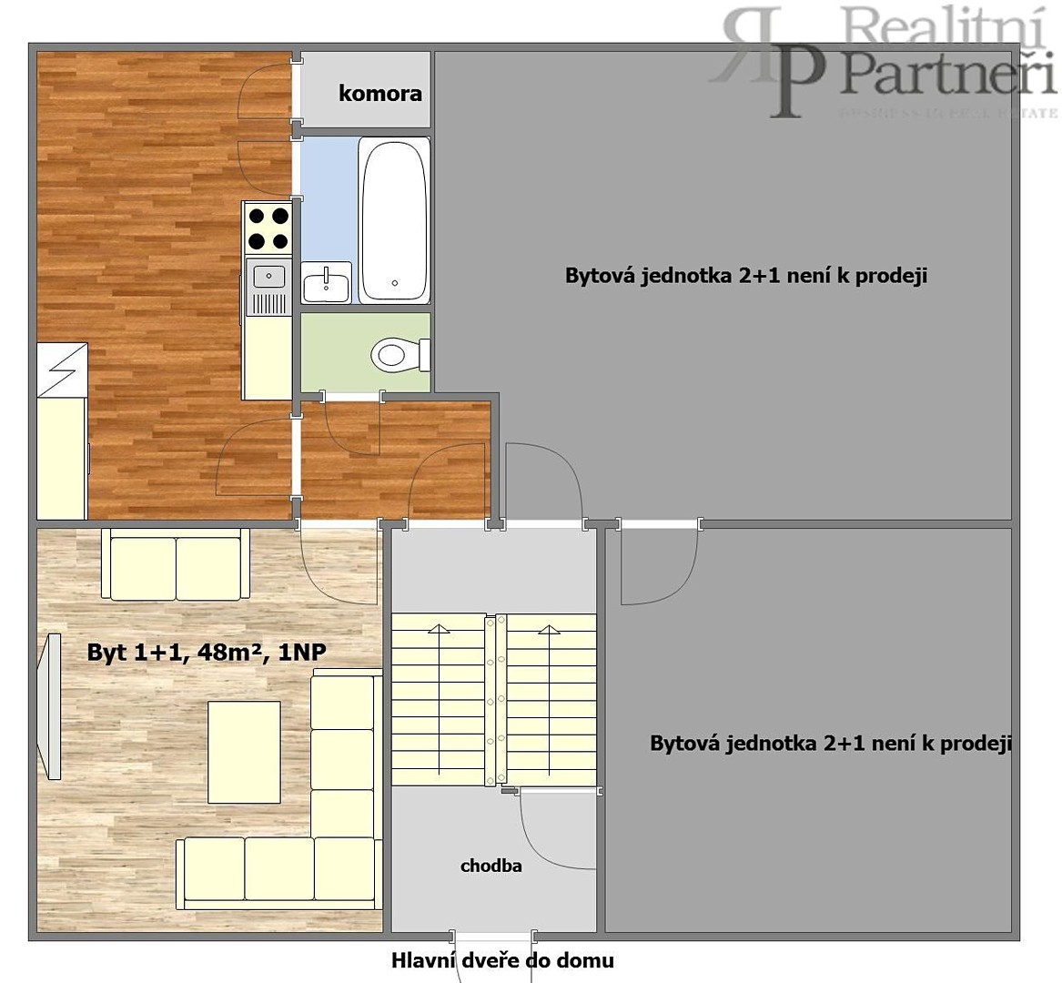 Pronájem bytu 1+1 48 m², Hájkova, Ostrava - Přívoz