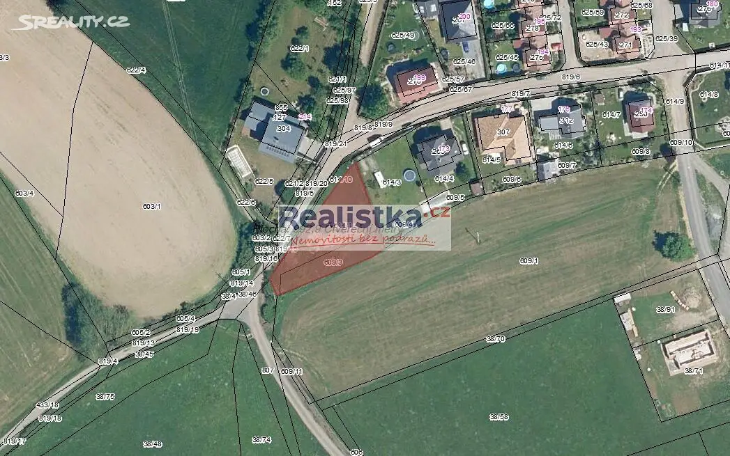 Prodej  stavebního pozemku 990 m², Chválenice, okres Plzeň-město