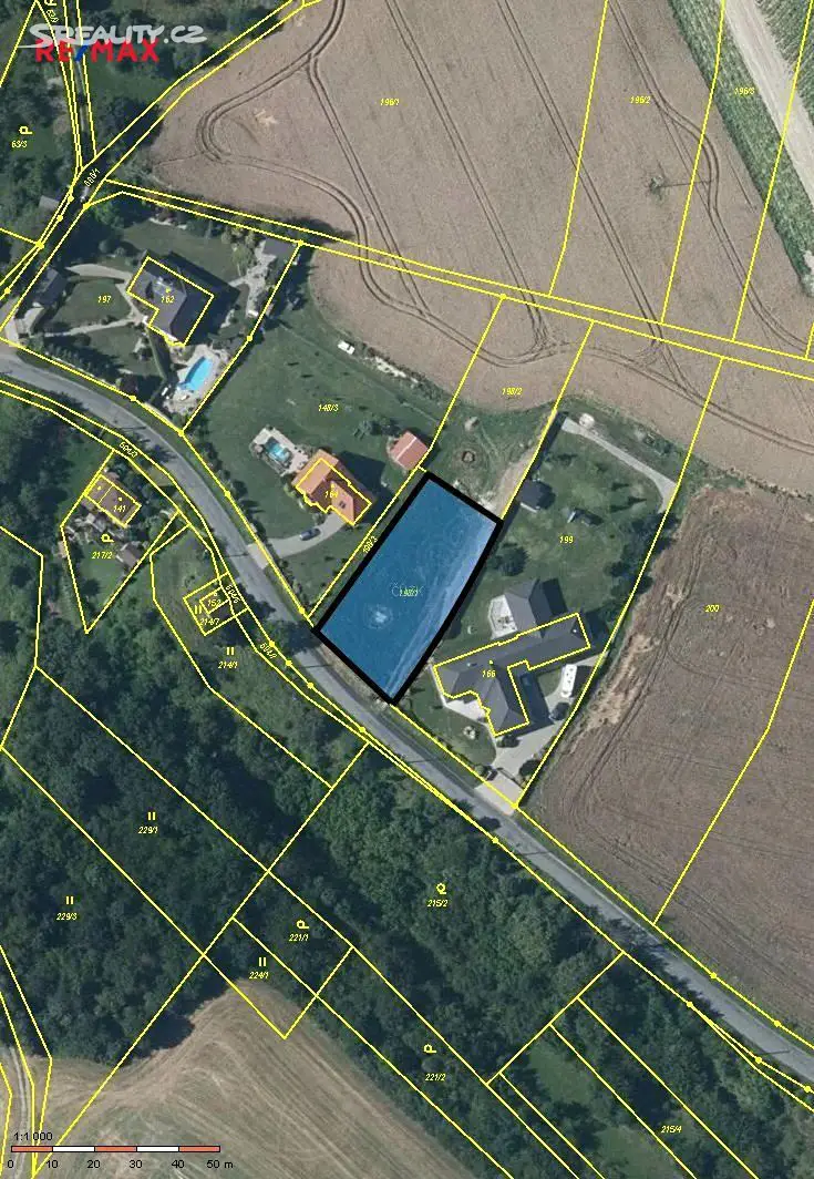 Prodej  stavebního pozemku 1 165 m², Skuteč, okres Chrudim