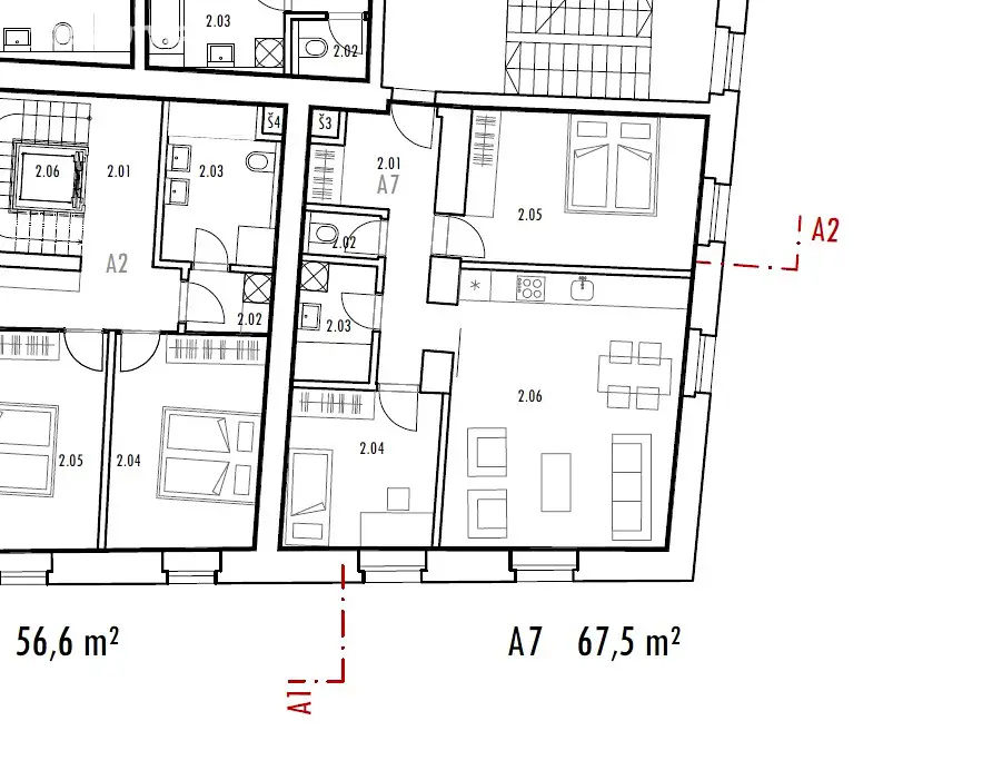 Prodej bytu 3+kk 68 m², Náves, Blažovice