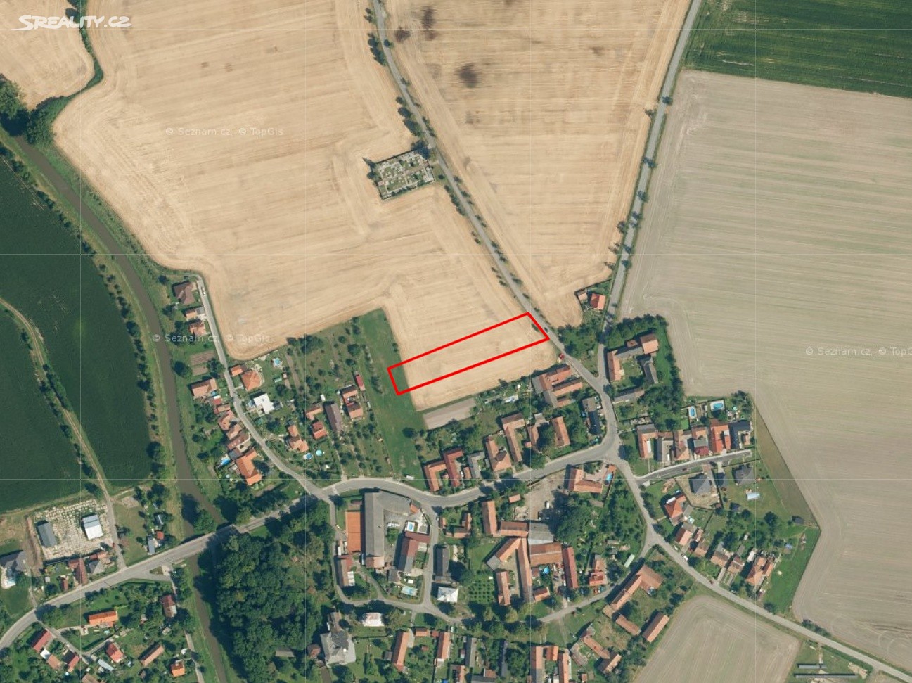 Prodej  stavebního pozemku 3 443 m², Moravany - Platěnice, okres Pardubice