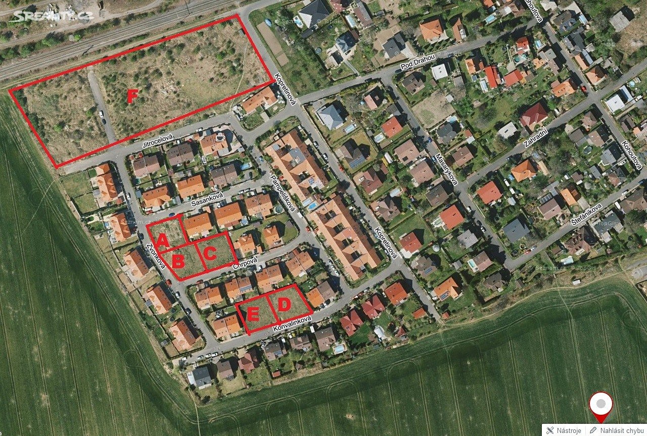 Prodej  stavebního pozemku 607 m², Zeleneč, okres Praha-východ