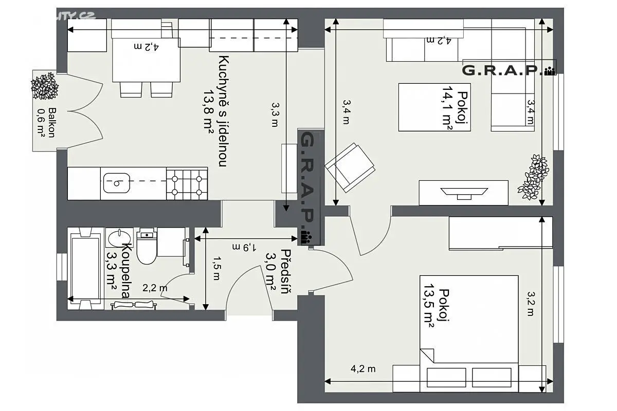Prodej bytu 2+1 48 m², Pražská, Náchod