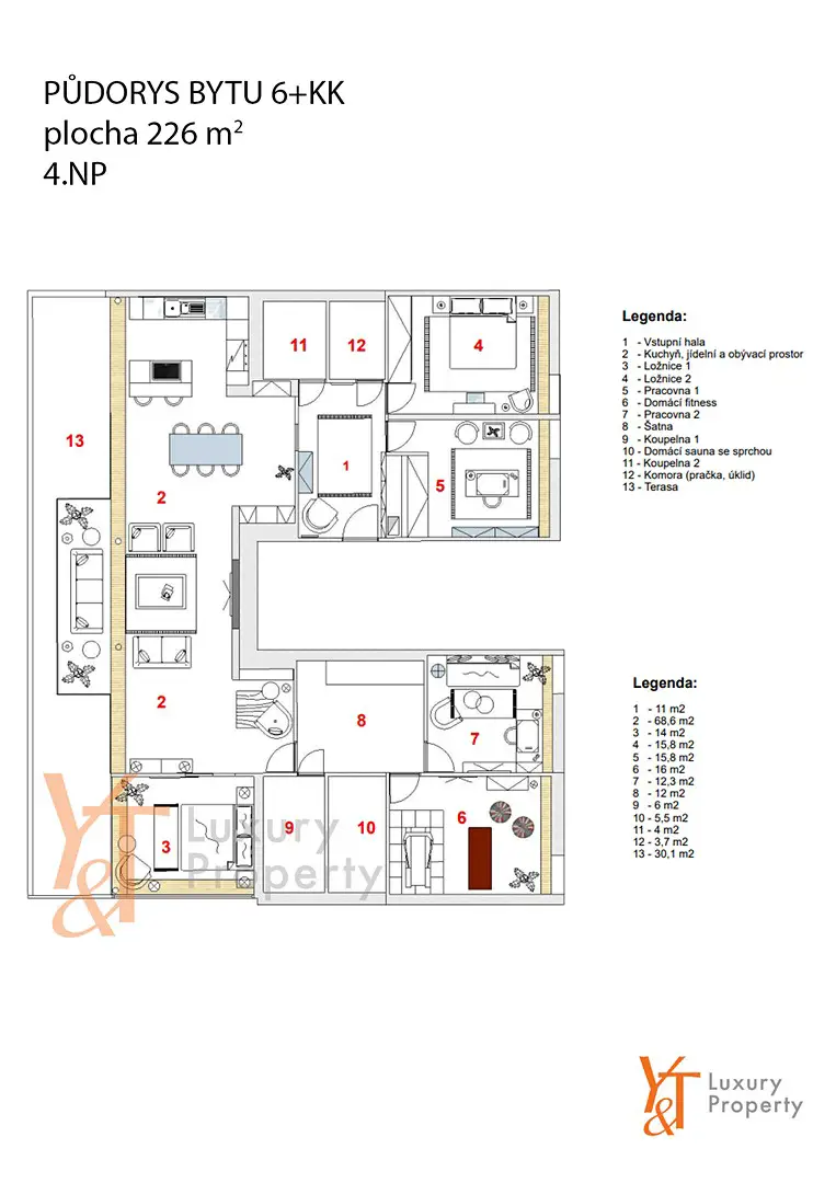Prodej bytu 6 pokojů a více 188 m², Praha 6 - Vokovice